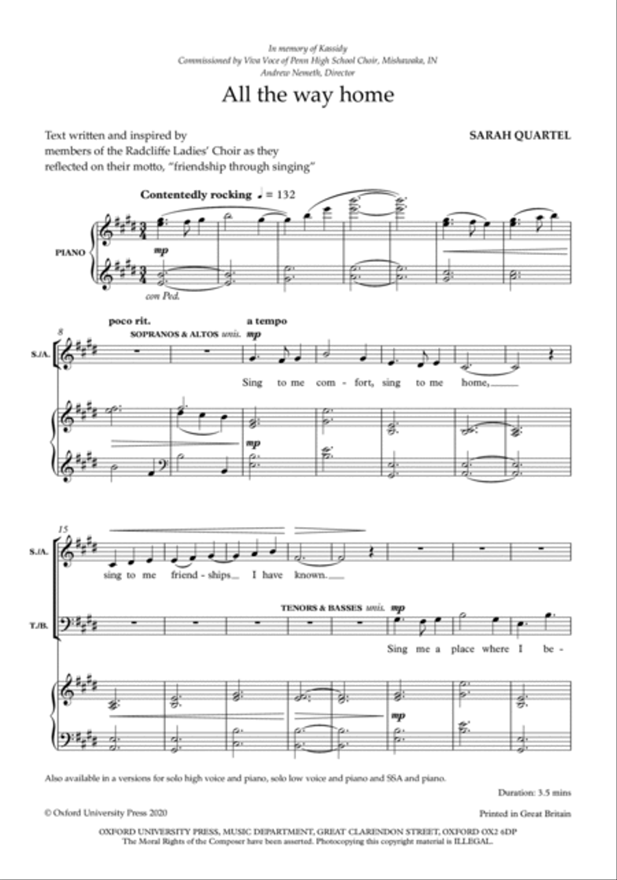 All the way home 4-Part scores gallery preview page 2