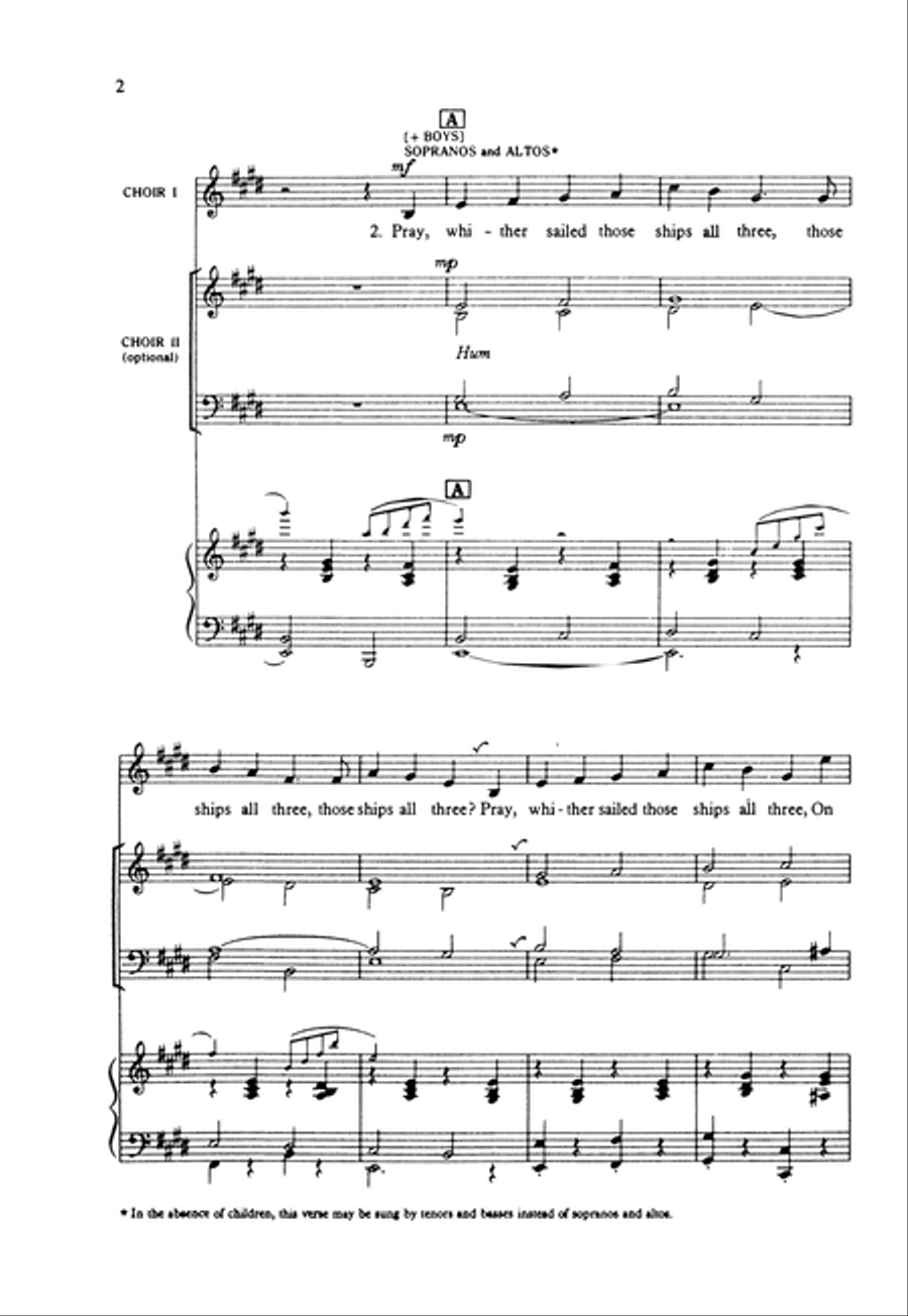 I saw three ships 4-Part scores gallery preview page 2