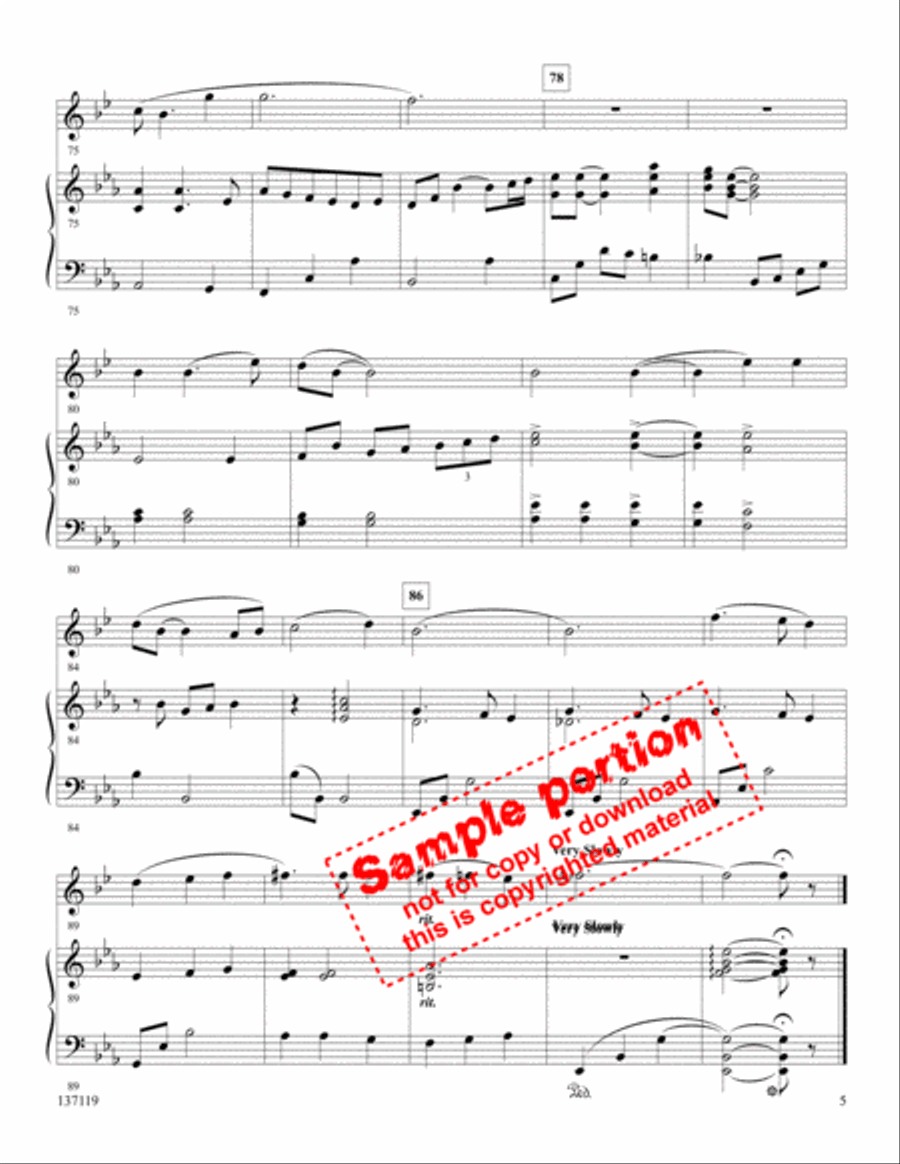 Softly And Tenderly Horn scores gallery preview page 4