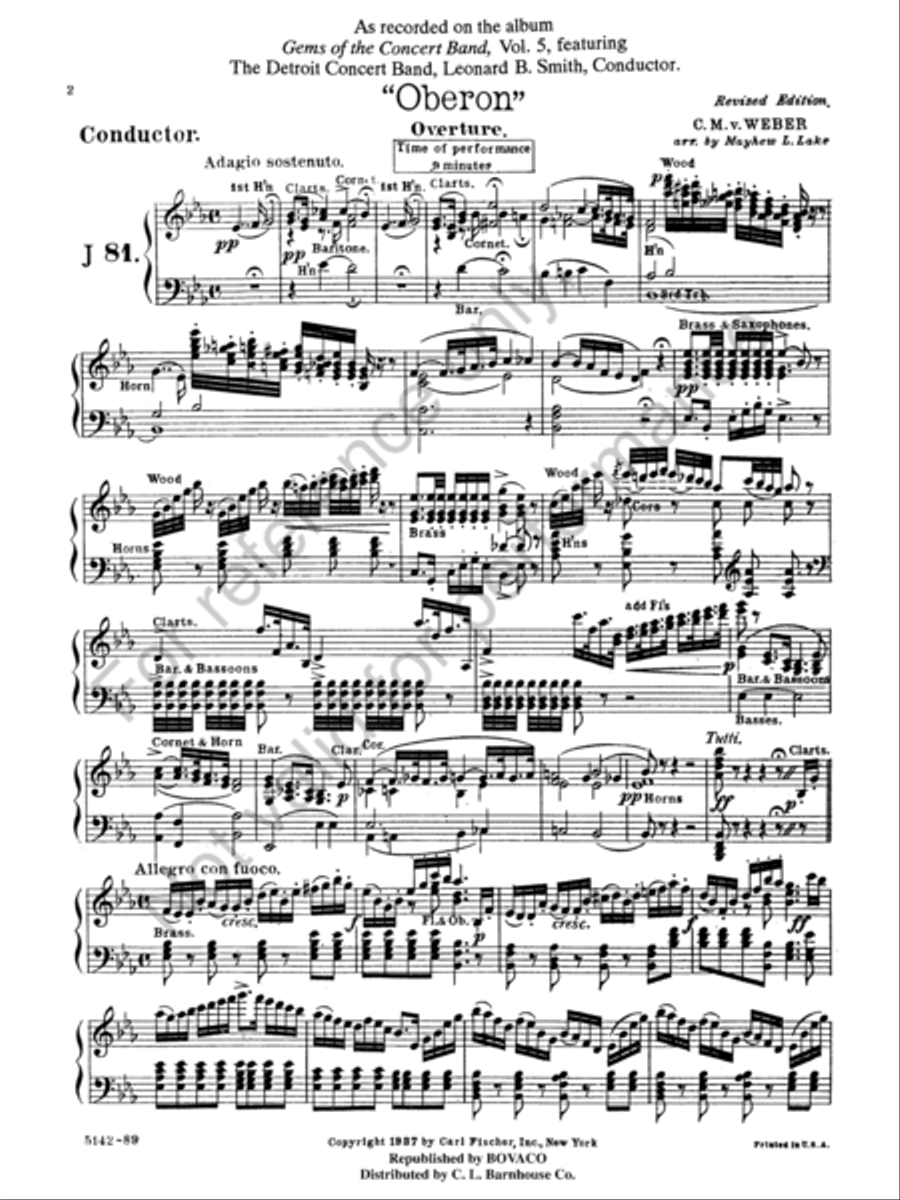 Oberon Concert Band scores gallery preview page 3