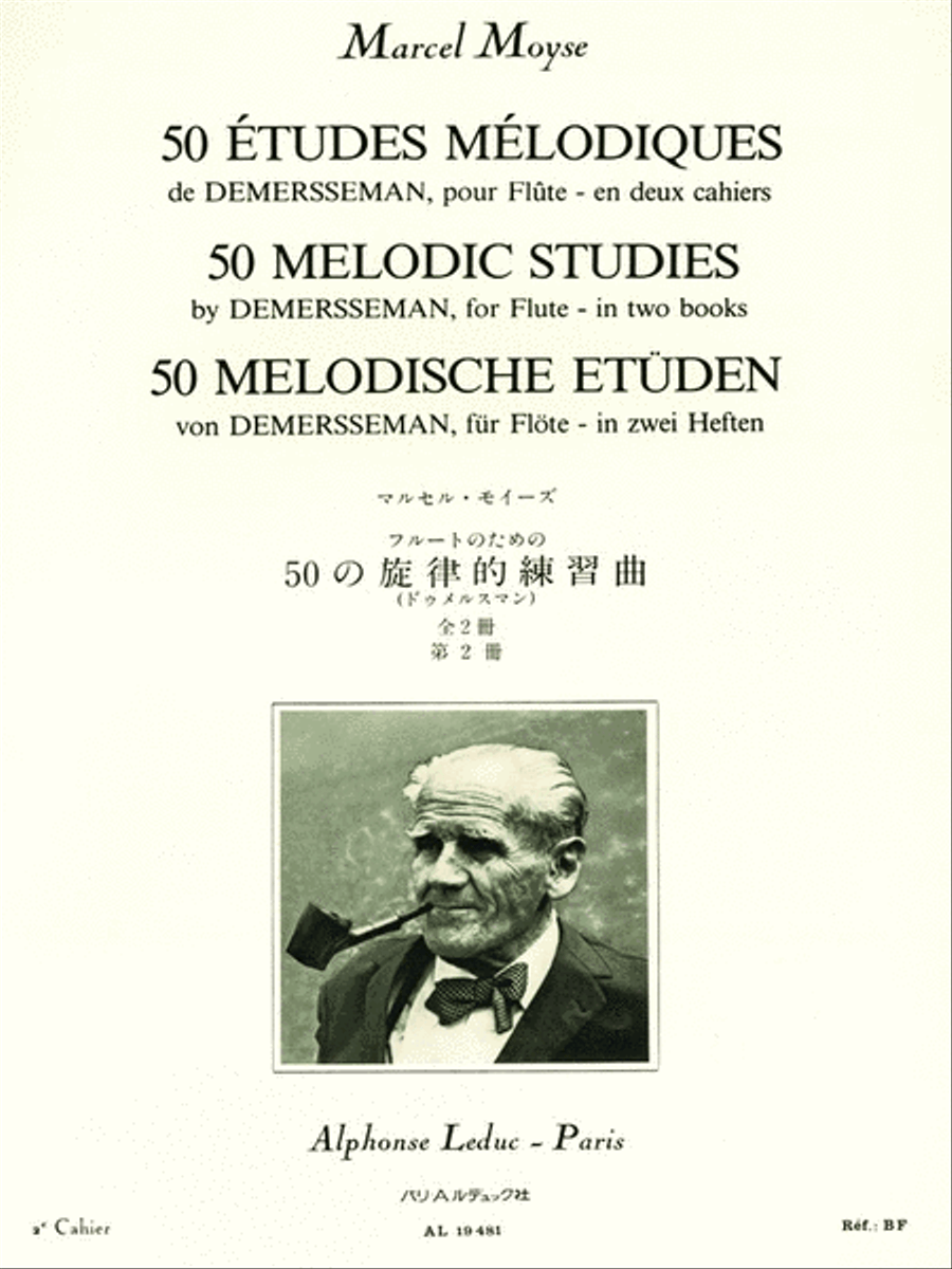 50 Melodic Studies by Demersseman for Flute – Volume 2 Flute Solo scores gallery preview page 1