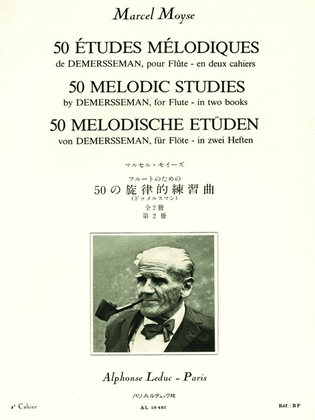 Book cover for 50 Melodic Studies by Demersseman for Flute – Volume 2