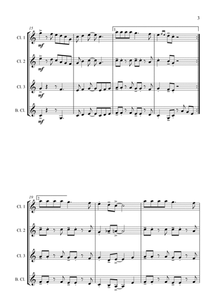 Deck the Halls - Jazz Carol for Clarinet Quartet image number null