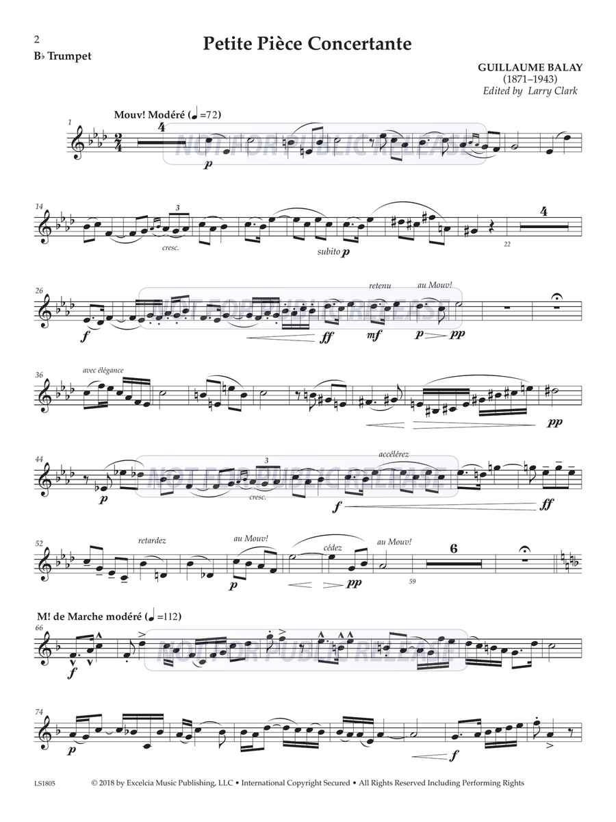 Petite Pièce Concertante B-Flat Trumpet scores gallery preview page 2
