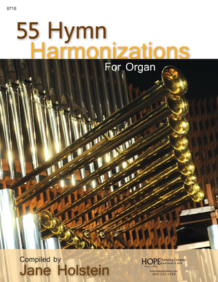 Book cover for 55 Hymn Harmonizations for Organ