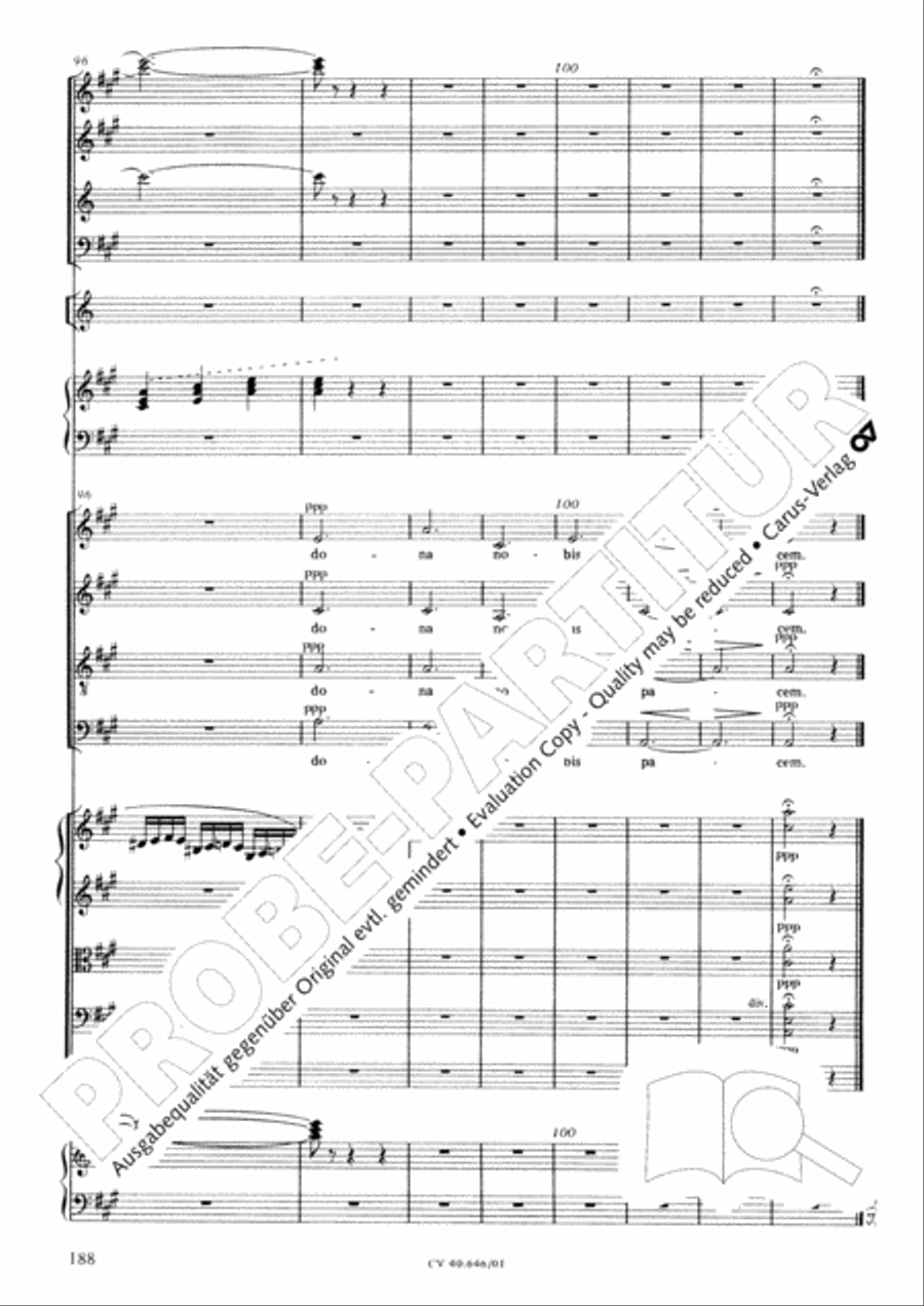 Mass in A Major (2 versions) STB scores gallery preview page 199