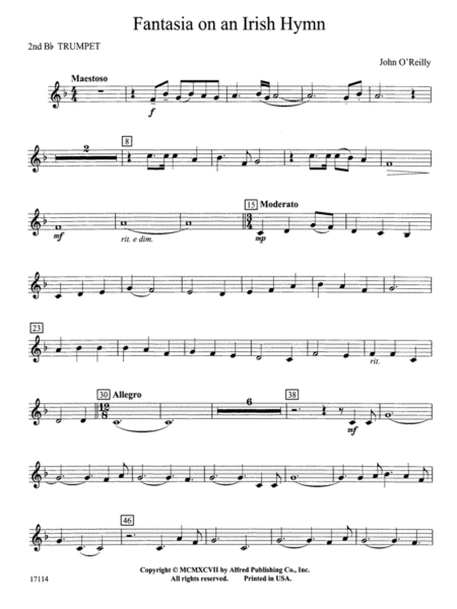 Fantasia on an Irish Hymn: 2nd B-flat Trumpet