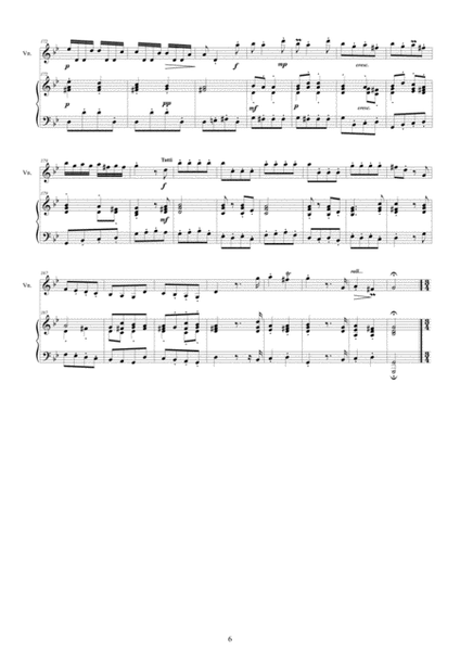 Vivaldi - Violin Concerto in G minor RV 318 Op.6 No.3 for Violin and Piano image number null