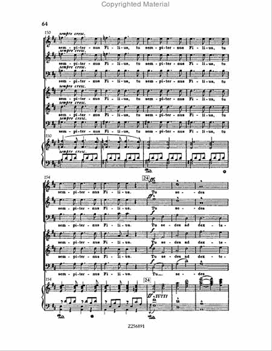 Te Deum, H 118 Choir scores gallery preview page 64