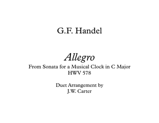 Allegro from Sonata for a Musical Clock by. G.F. Handel, HWV 578, arr. for Flute & Clarinet Duet