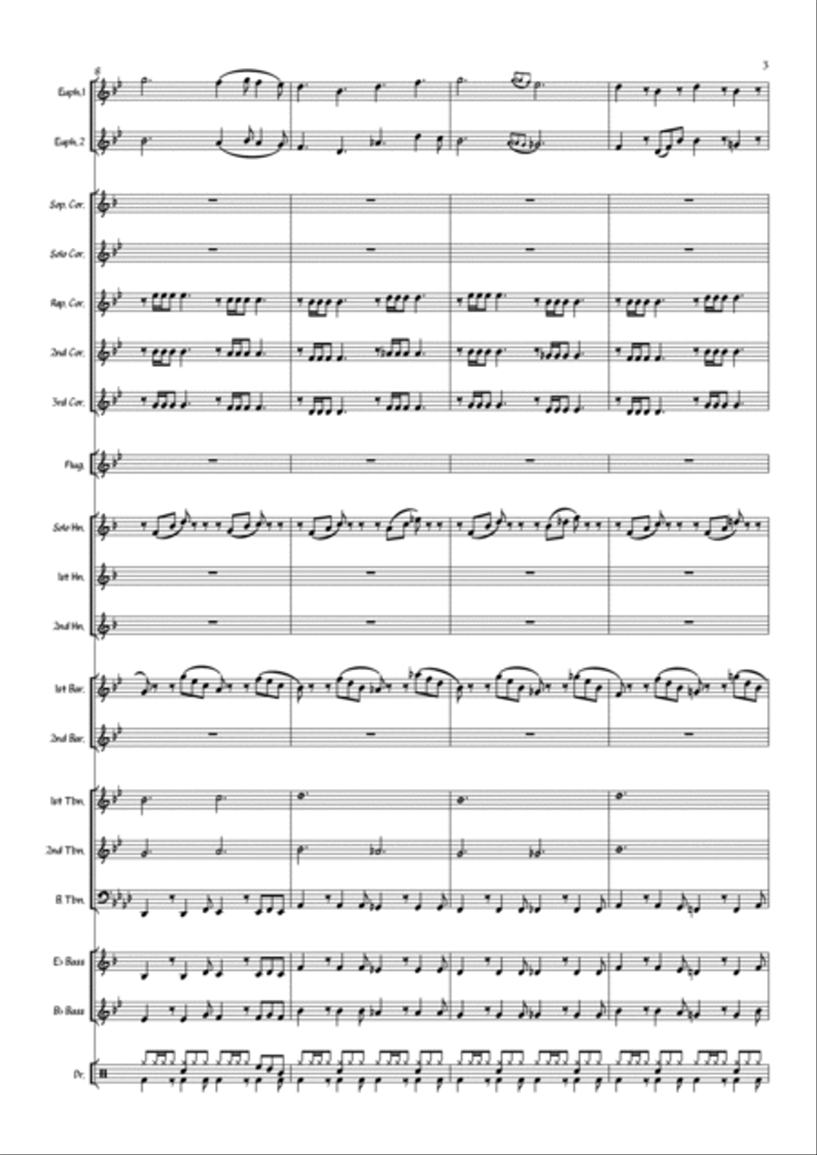Aria - Euphonium Duet & Brass Band Brass Band scores gallery preview page 5