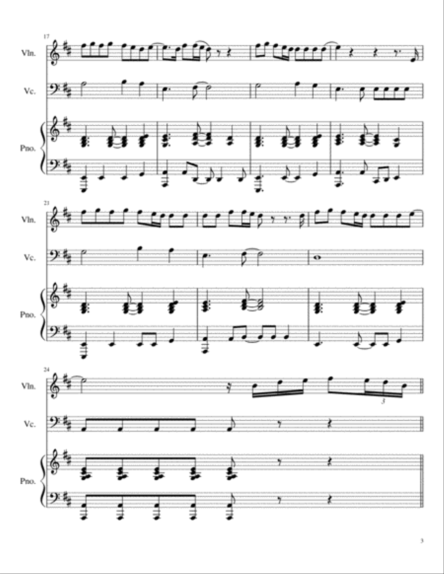 Thinking Out Loud Piano Trio scores gallery preview page 3