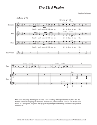 The 23rd Psalm (Vocal Trio - (SAB)