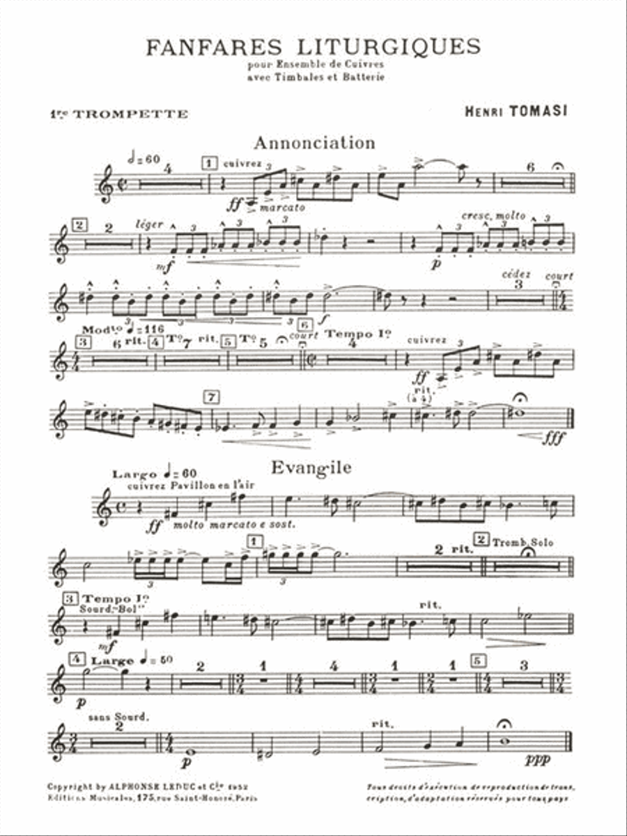 Liturgical Fanfares, For Brass Ensemble, Timpani And Drums Drums scores gallery preview page 2