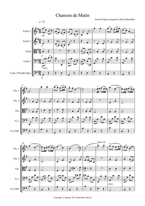 Chanson de Matin for String Orchestra