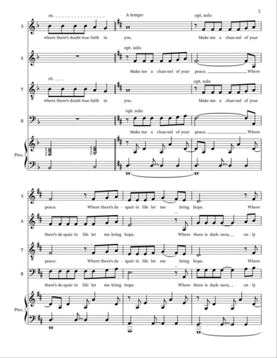 Prayer 4-Part scores gallery preview page 2