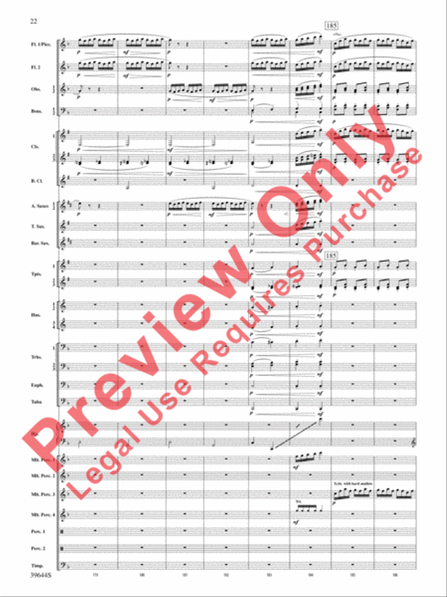 Laideronnette: Impératrice des Pagodes (from Ma mère l'oye) Concert Band scores gallery preview page 23