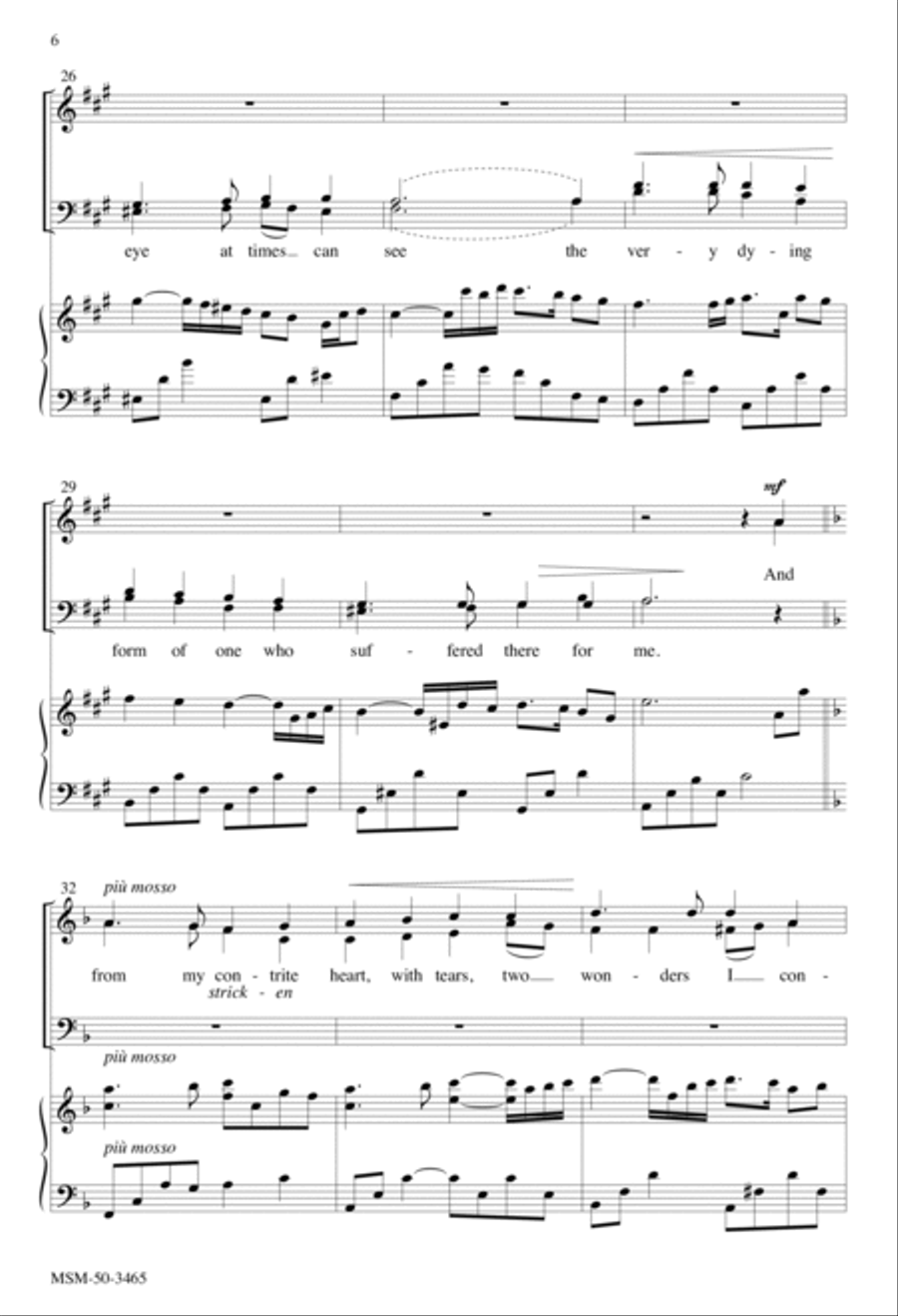 Beneath the Cross of Jesus 4-Part scores gallery preview page 6