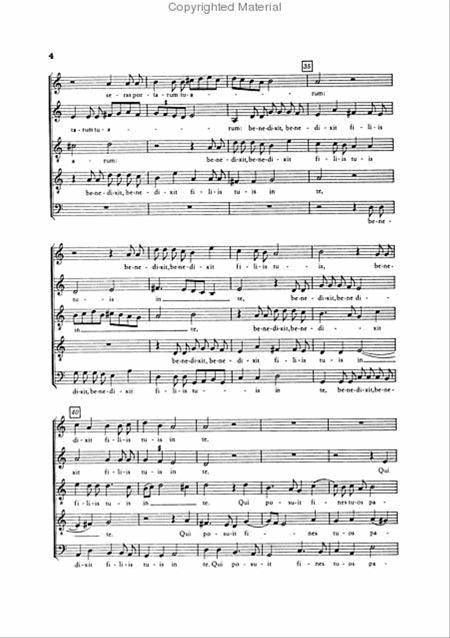 Lauda, Jerusalem, Dominum Choir scores gallery preview page 5