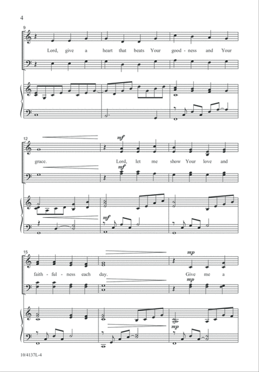 Give Me a Grateful Heart 4-Part scores gallery preview page 5