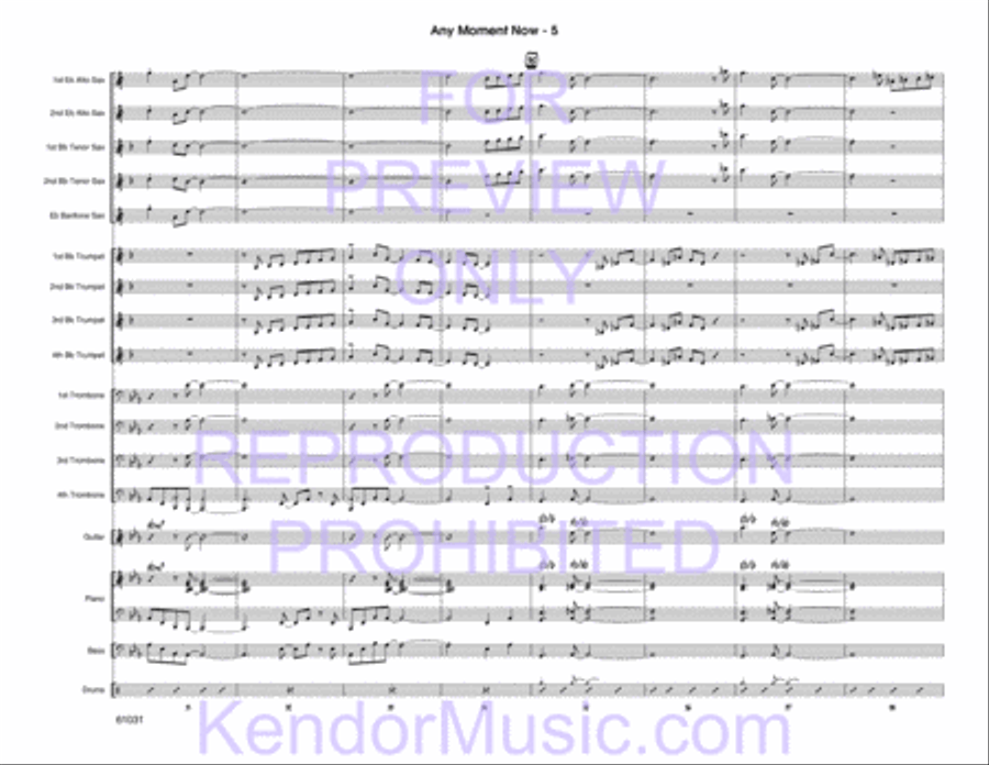 Any Moment Now Any Moment Now Jazz Ensemble scores gallery preview page 6