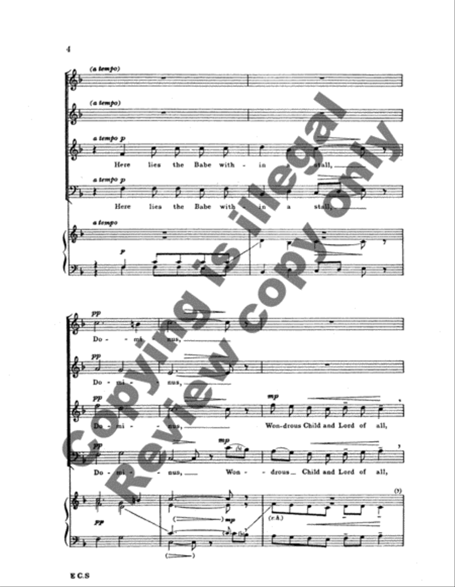 Born is the Lord Emanuel (En natus est Emanuel) 4-Part scores gallery preview page 7