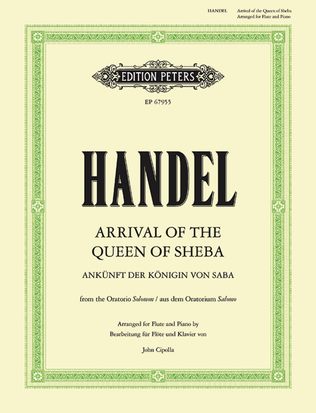 Book cover for Arrival of the Queen of Sheba (Arranged for Flute and Piano)