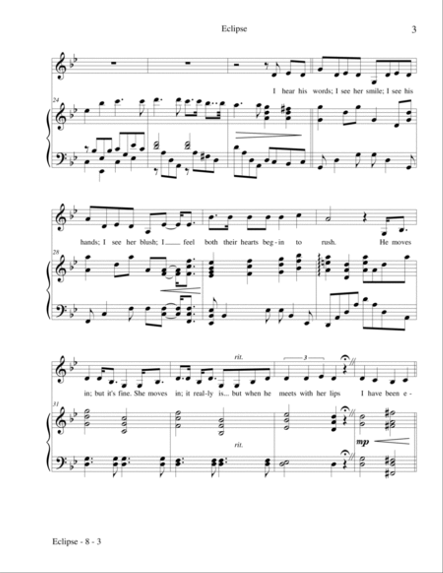 Eclipse for Mezzo-Soprano and Piano Mezzo-Soprano Voice scores gallery preview page 5