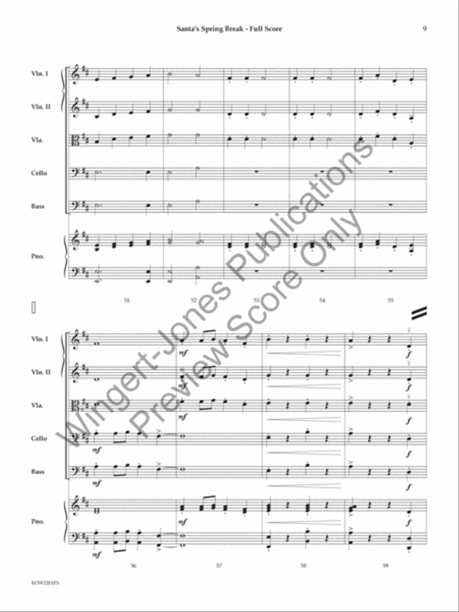 Santa's Spring Break String Orchestra scores gallery preview page 8