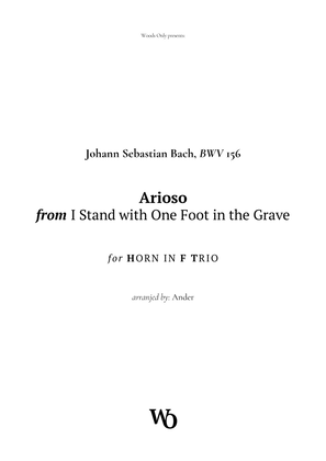 Book cover for Arioso by Bach for French Horn Trio