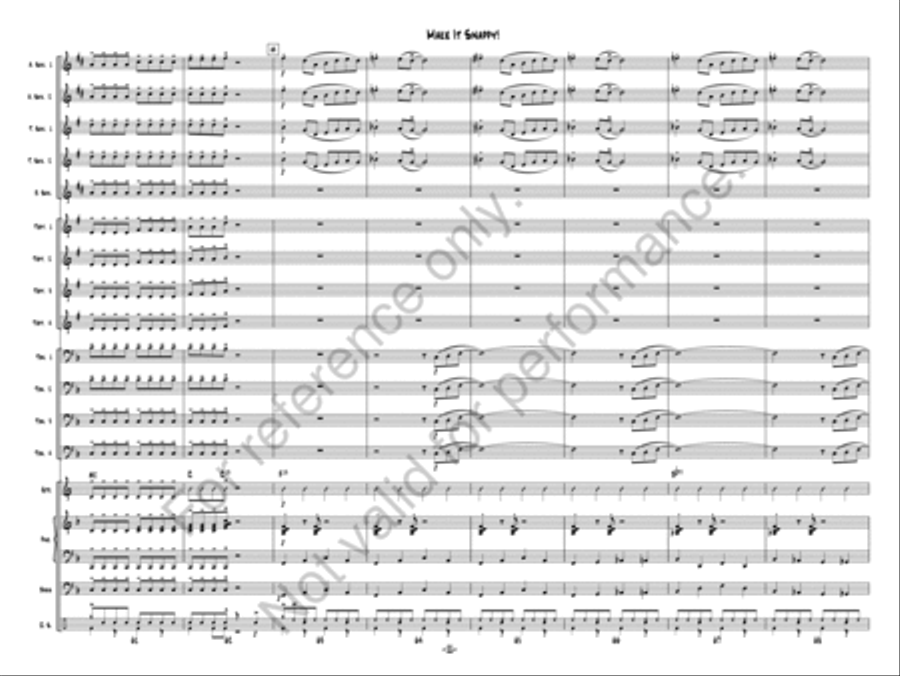 Make It Snappy! Jazz Ensemble scores gallery preview page 10