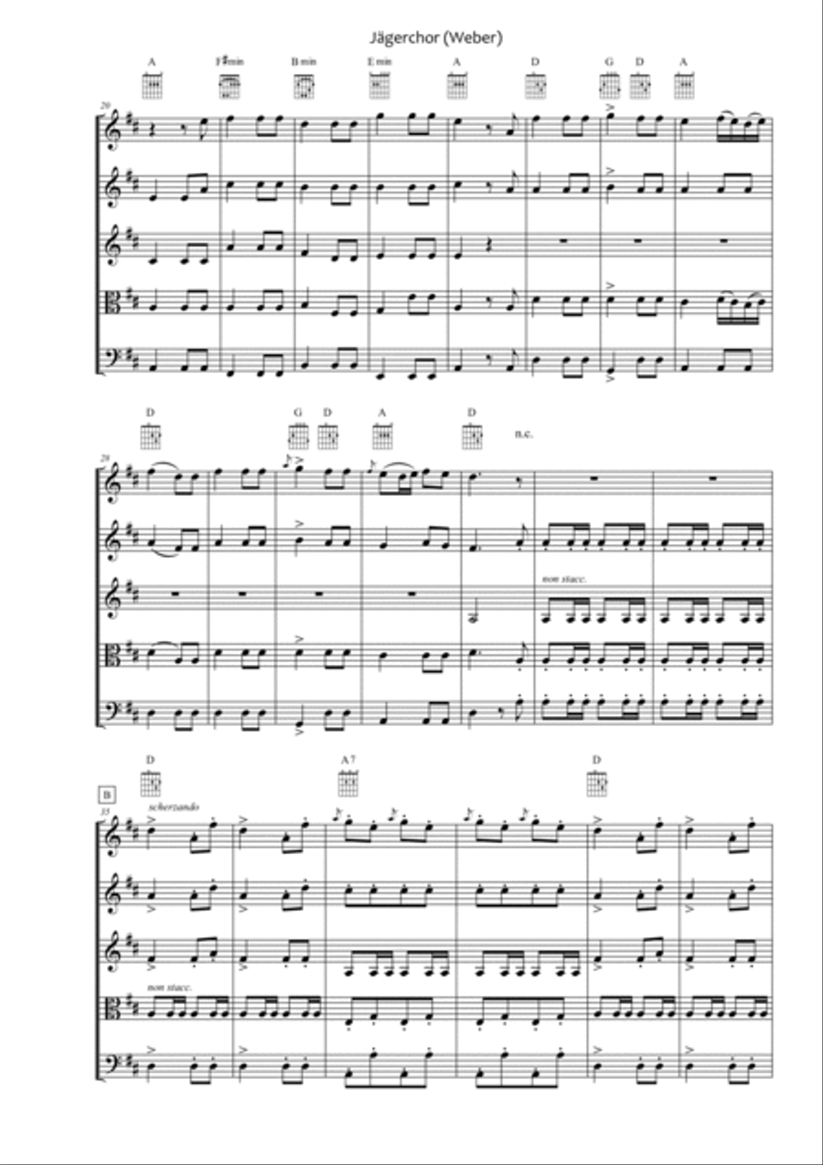 Jägerchor [Hunter's Choir] Choir scores gallery preview page 2