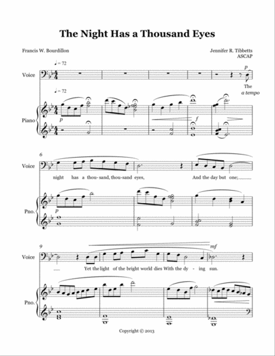 The Night Has a Thousand Eyes Voice scores gallery preview page 2