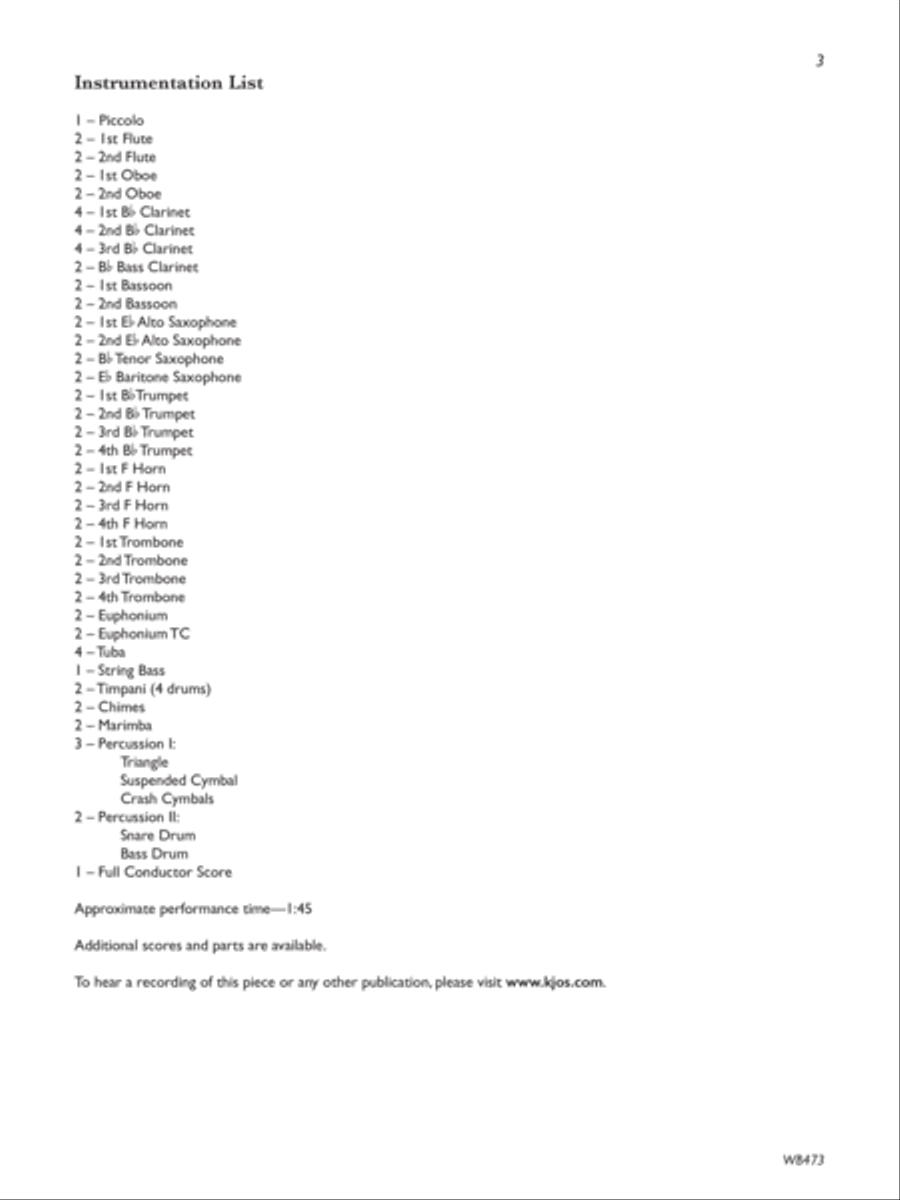 Legacy Fanfare Concert Band scores gallery preview page 2