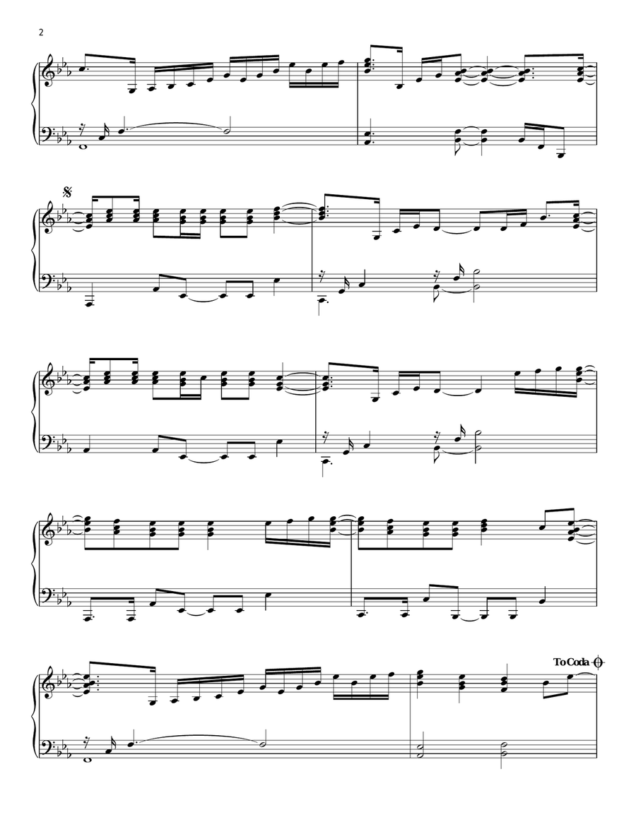 God Gave Me You Piano Solo scores gallery preview page 2