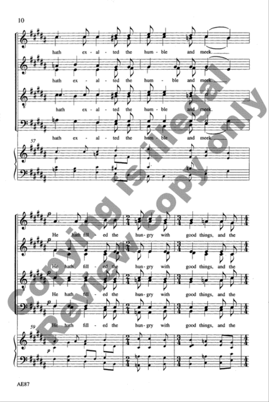 Magnificat & Nunc Dimittis 4-Part scores gallery preview page 12