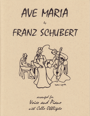 Book cover for Ave Maria for Voice, Piano and Cello Obbligato