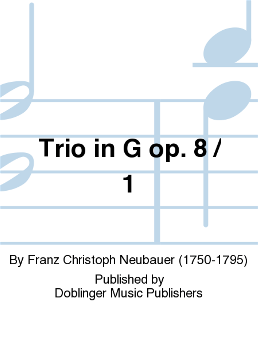 Trio in G op. 8 / 1 Violin scores gallery preview page 1