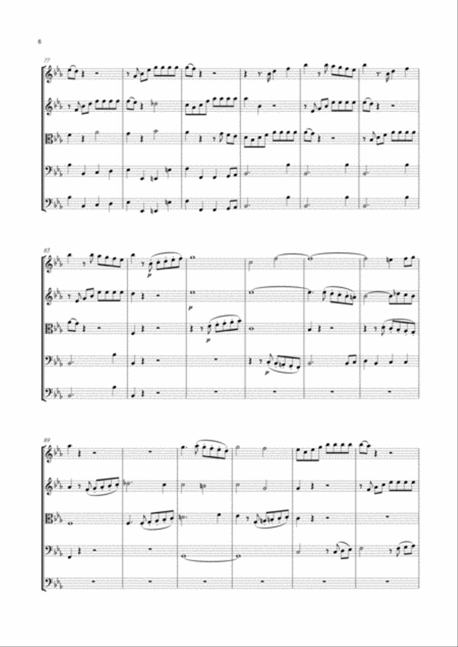 Mendelssohn - String Symphony No.6 in E flat major, MWV N 6 String Orchestra scores gallery preview page 6