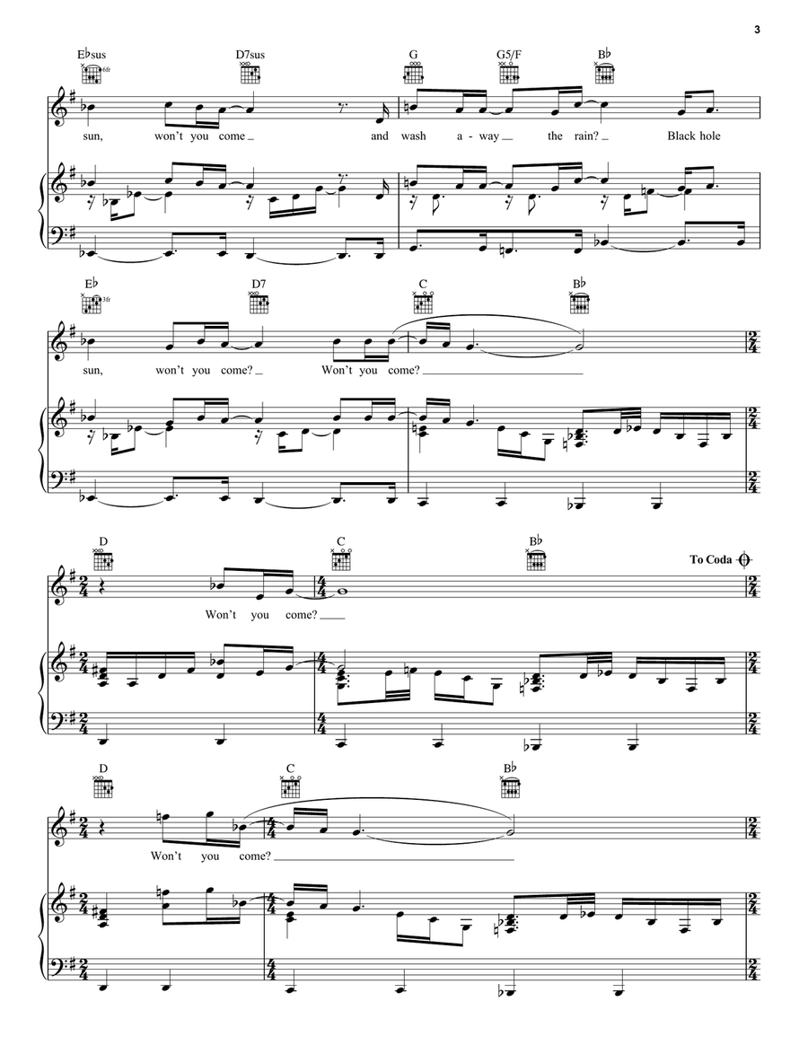 Black Hole Sun Acoustic Guitar scores gallery preview page 3