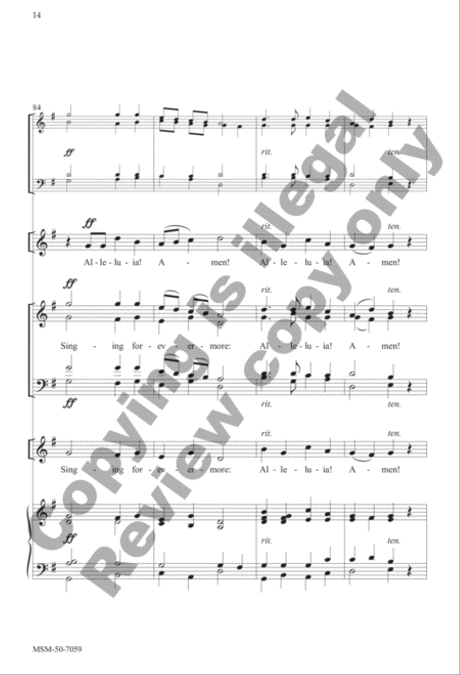 Come, Christians, Join to Sing 4-Part scores gallery preview page 14