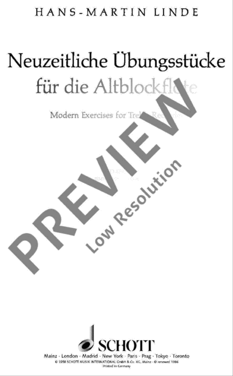 Modern Exercises for Treble Recorder Alto Recorder scores gallery preview page 2