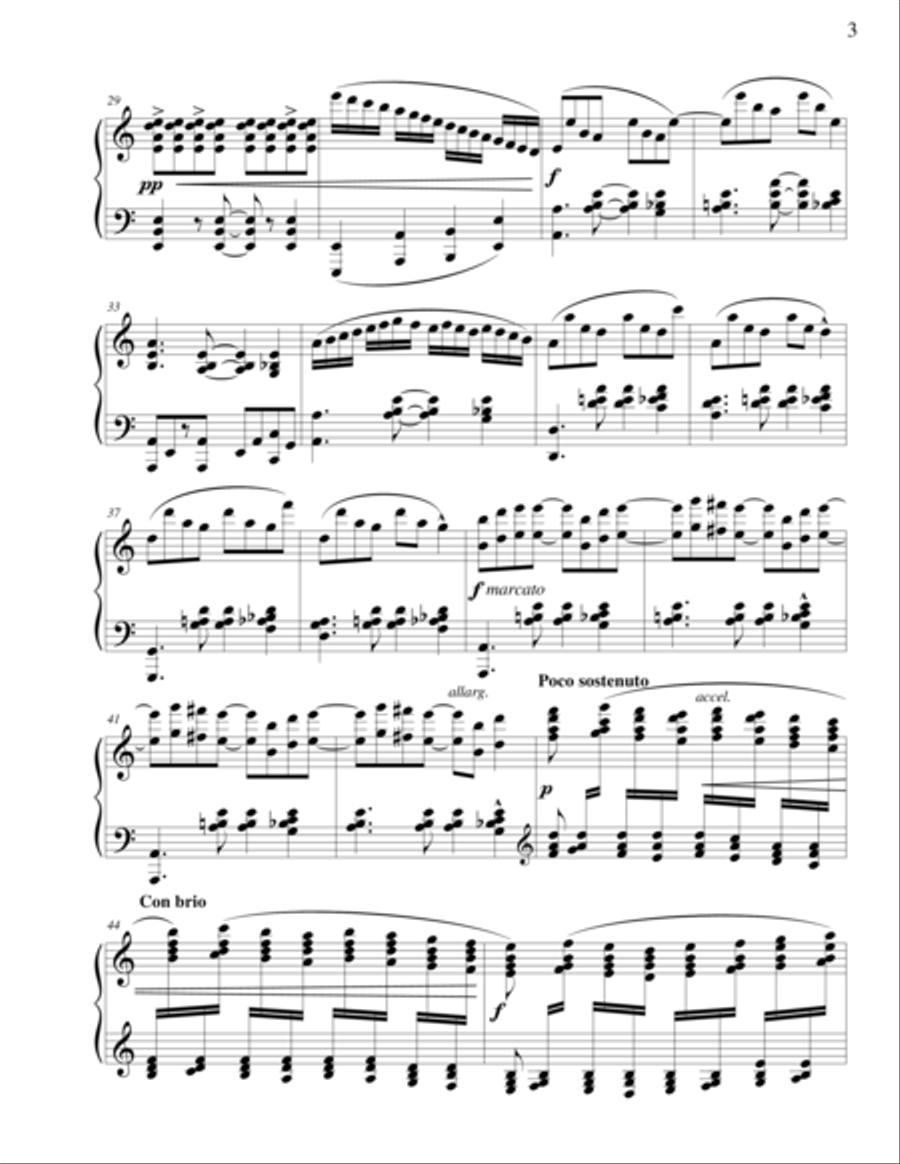 Sonata #3 in A minor (Wind of Time) Piano Solo scores gallery preview page 5