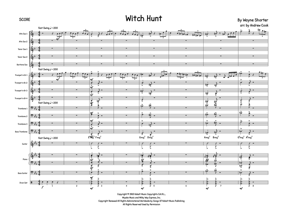 Witch Hunt Jazz Ensemble scores gallery preview page 1