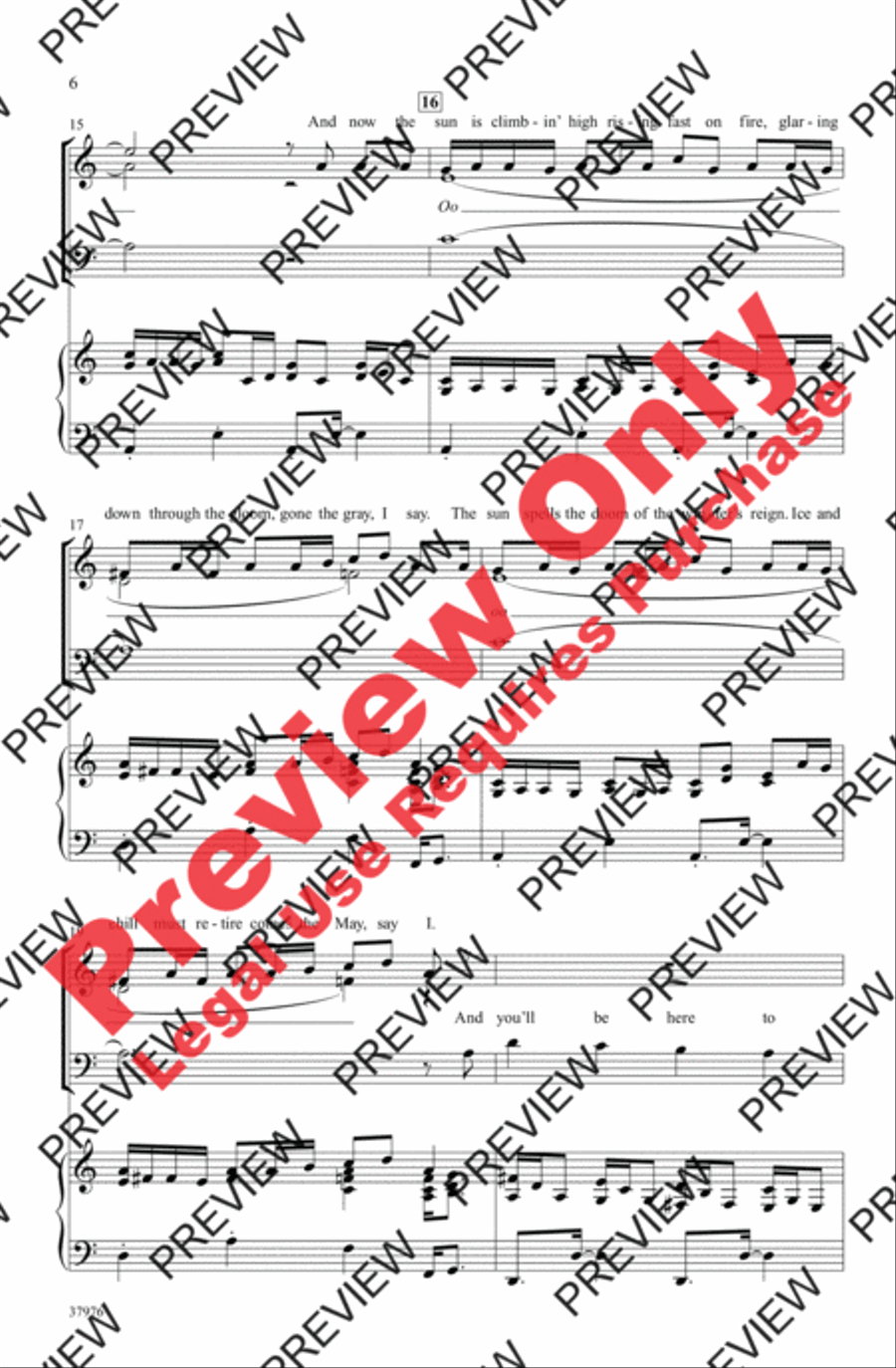 Winter's on the Wing (from The Secret Garden) 3-Part scores gallery preview page 6