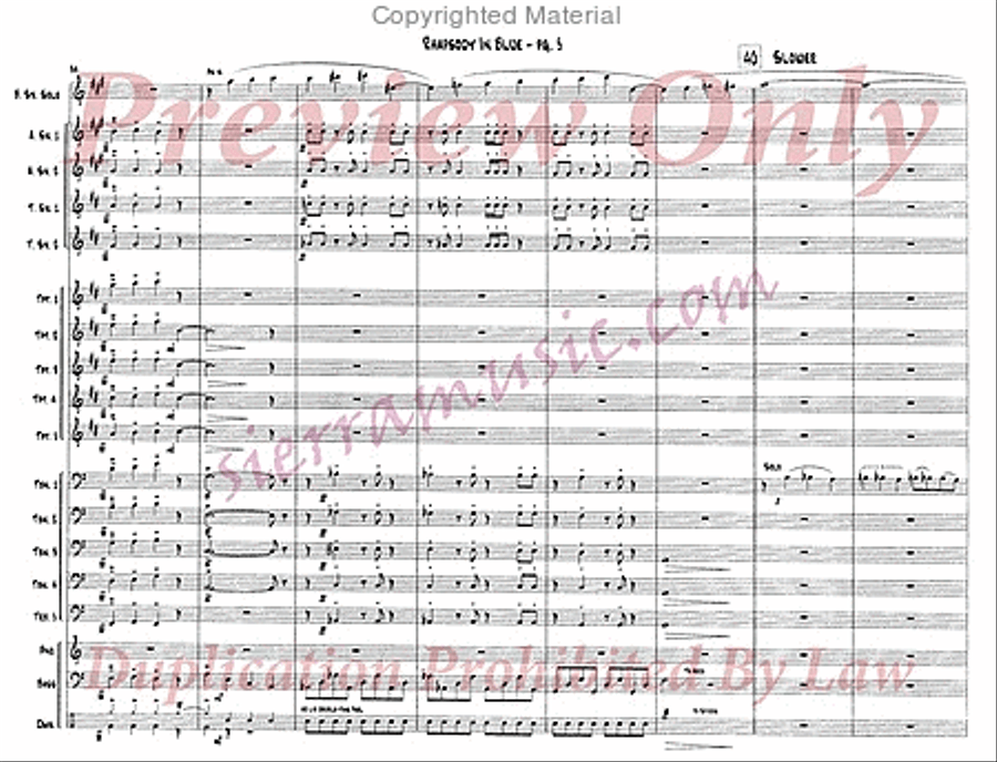 Rhapsody In Blue Jazz Ensemble scores gallery preview page 6