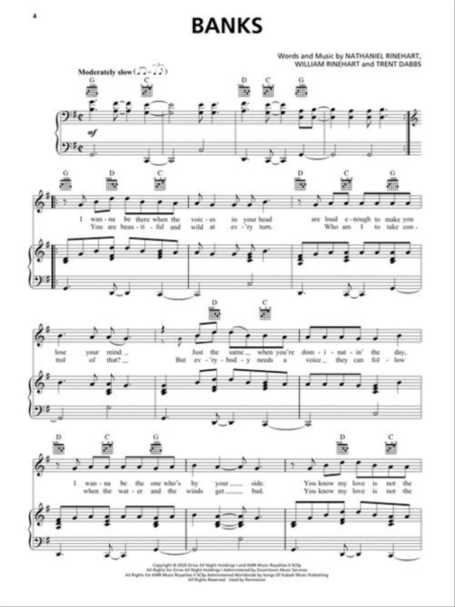 Needtobreathe Sheet Music Collection Piano, Vocal, Guitar scores gallery preview page 4