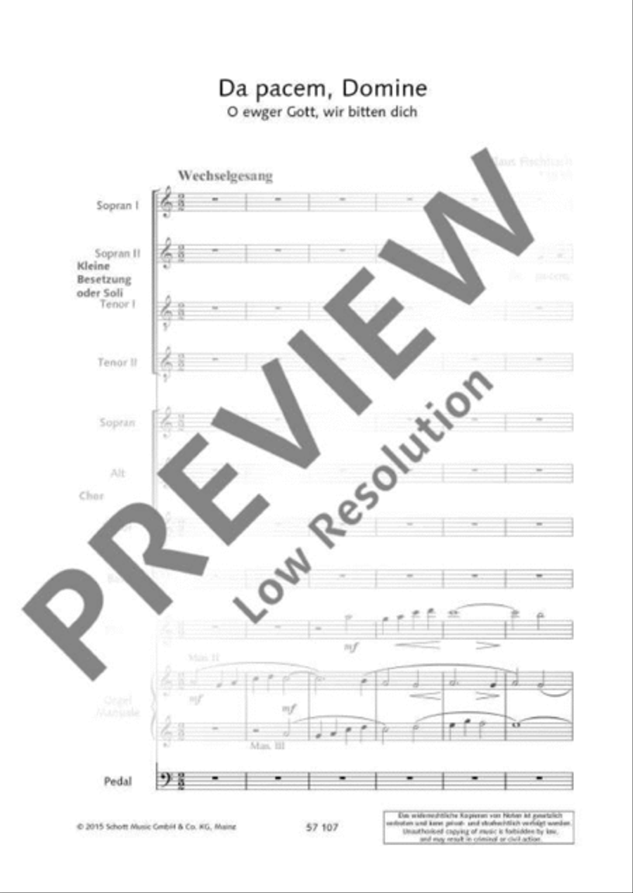 Da pacem, Domine 4-Part scores gallery preview page 5