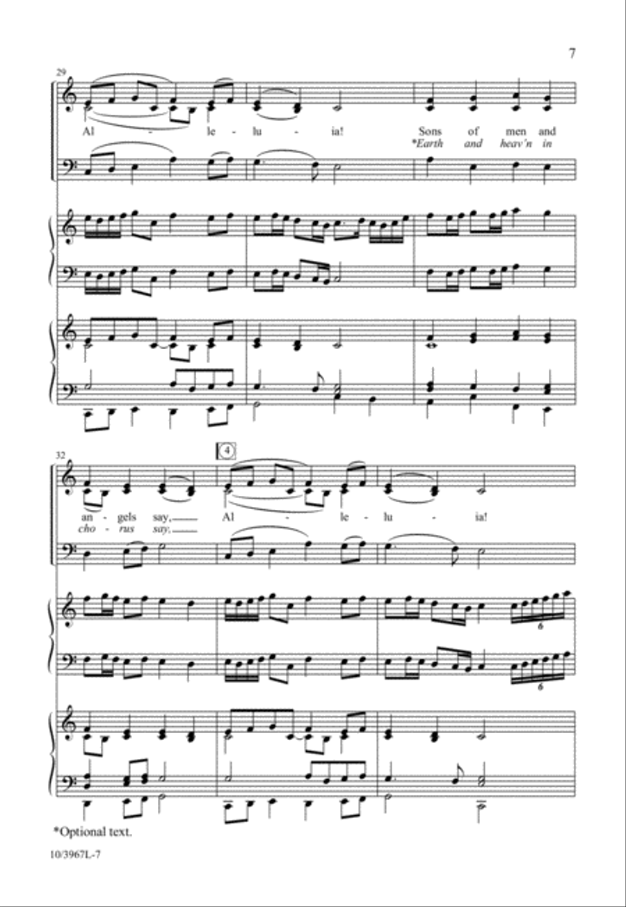 Raise Your Joys and Triumphs High 3-Part scores gallery preview page 8