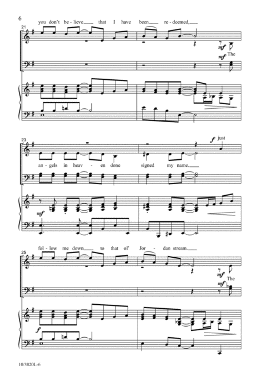 Lord, I Know I Been Changed 4-Part scores gallery preview page 5